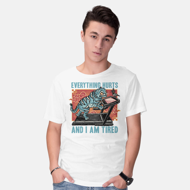 Tired Blue Tiger-Mens-Basic-Tee-glitchygorilla