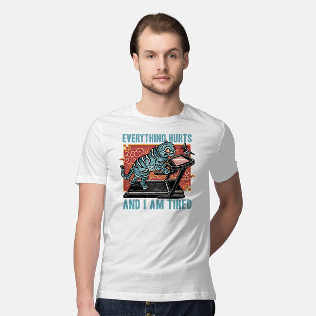 Tired Blue Tiger-Mens-Premium-Tee-glitchygorilla