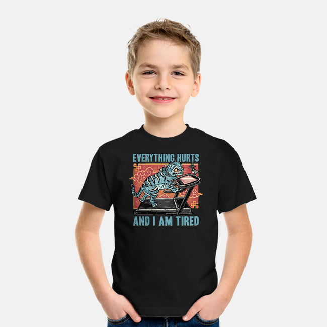 Tired Blue Tiger-Youth-Basic-Tee-glitchygorilla