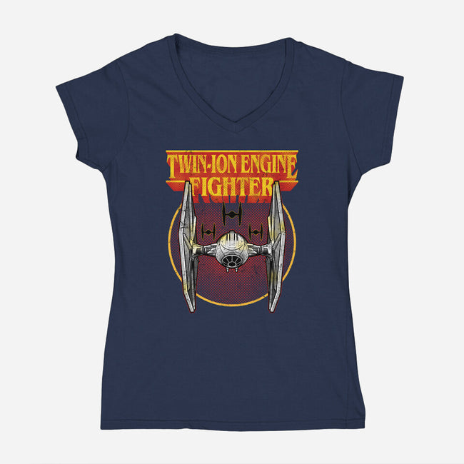 The Emperor’s Sky Reaper-Womens-V-Neck-Tee-Astrobot Invention