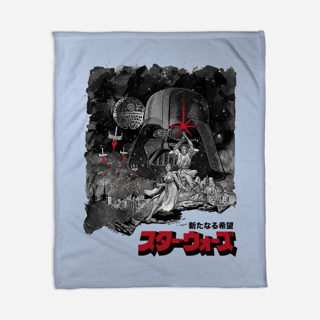 A New Hope Sumi-E-None-Fleece-Blanket-DrMonekers