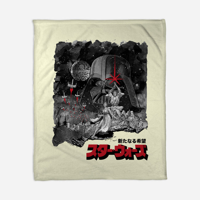 A New Hope Sumi-E-None-Fleece-Blanket-DrMonekers