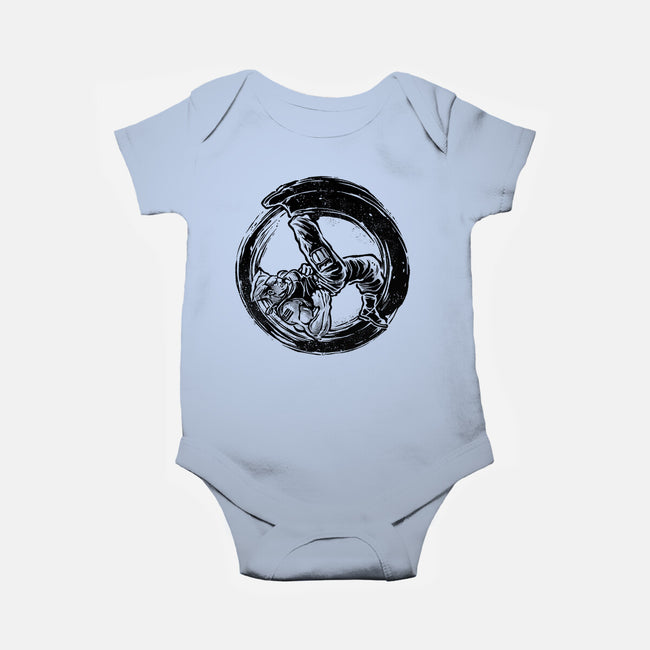 Somersault Circle-Baby-Basic-Onesie-glitchygorilla