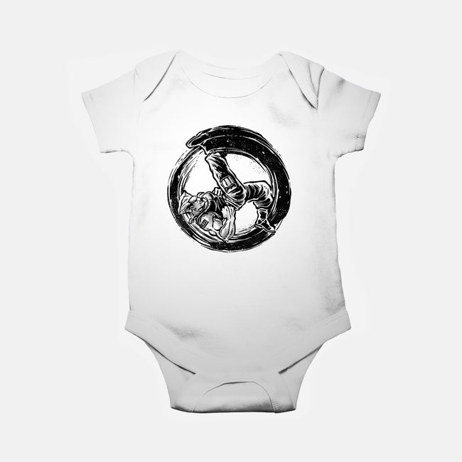Somersault Circle-Baby-Basic-Onesie-glitchygorilla