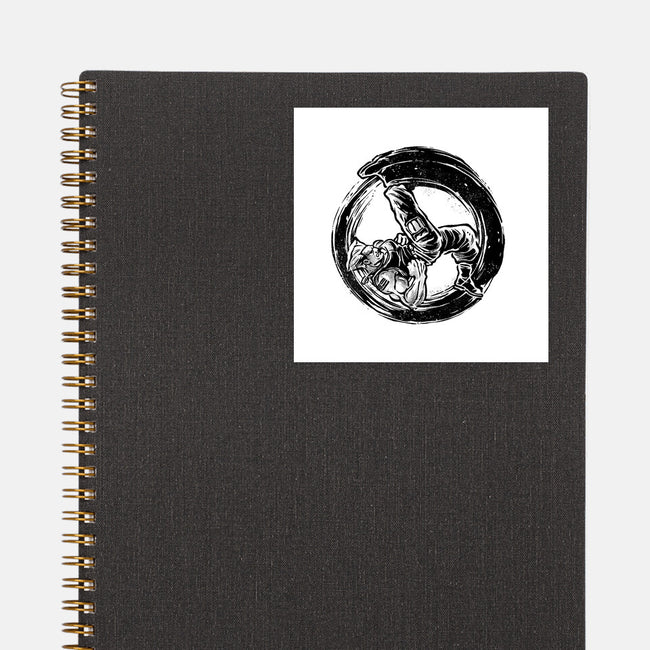 Somersault Circle-None-Glossy-Sticker-glitchygorilla