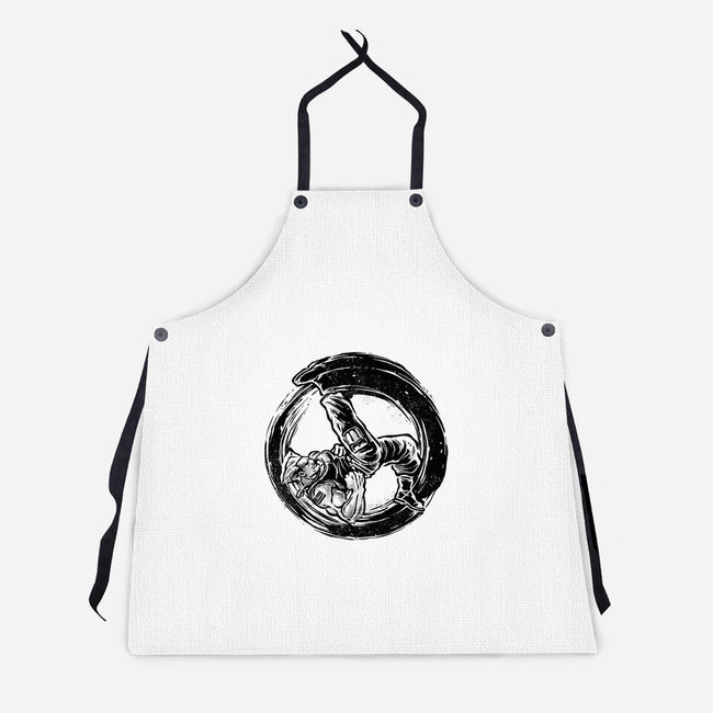 Somersault Circle-Unisex-Kitchen-Apron-glitchygorilla