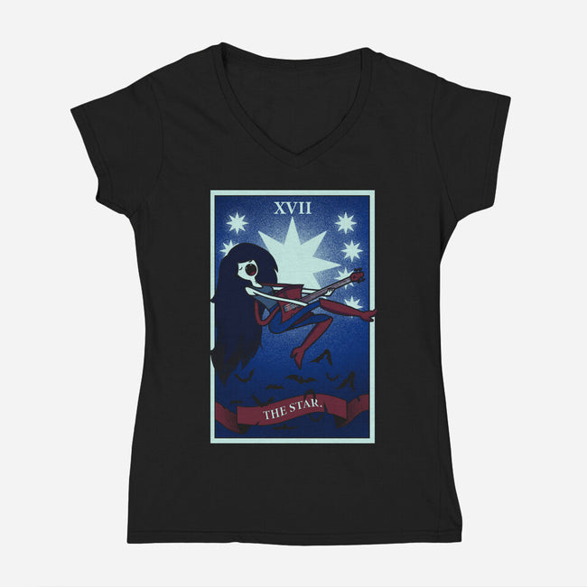 Vampire Queen Of Ooo-Womens-V-Neck-Tee-grevalra