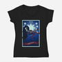 Vampire Queen Of Ooo-Womens-V-Neck-Tee-grevalra