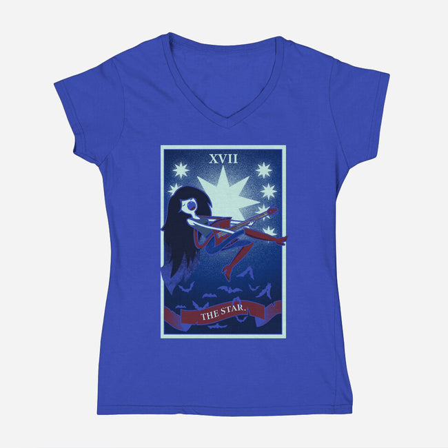 Vampire Queen Of Ooo-Womens-V-Neck-Tee-grevalra