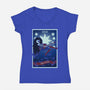 Vampire Queen Of Ooo-Womens-V-Neck-Tee-grevalra