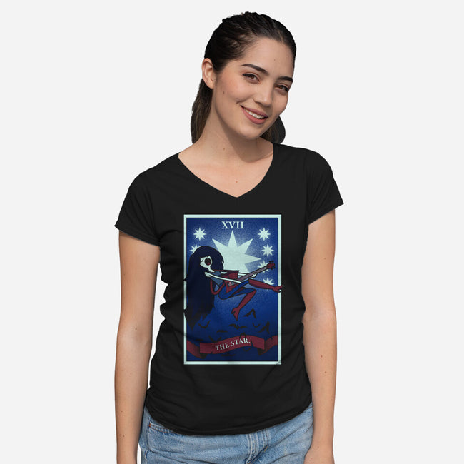 Vampire Queen Of Ooo-Womens-V-Neck-Tee-grevalra