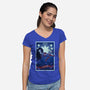 Vampire Queen Of Ooo-Womens-V-Neck-Tee-grevalra