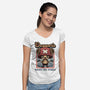 Chopper Fitness-Womens-V-Neck-Tee-glitchygorilla