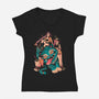 Demon Pillow-Womens-V-Neck-Tee-Arigatees
