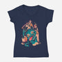Demon Pillow-Womens-V-Neck-Tee-Arigatees