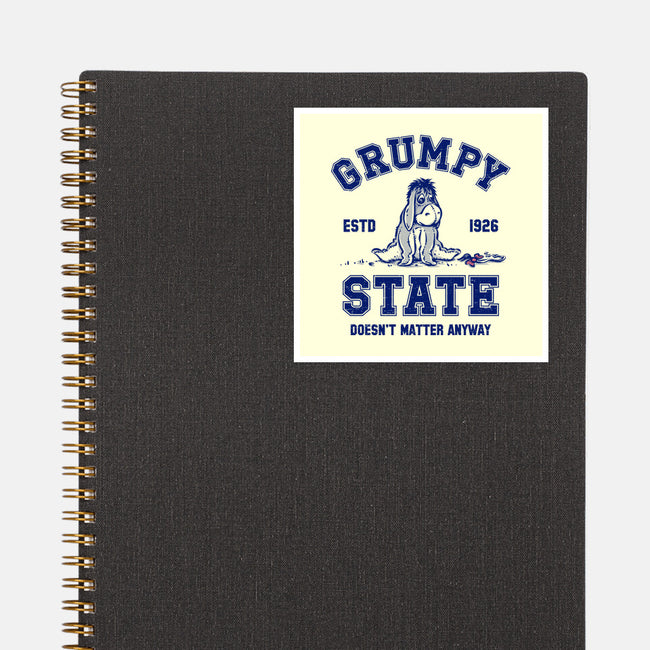 Grumpy State-None-Glossy-Sticker-kg07