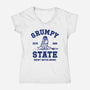 Grumpy State-Womens-V-Neck-Tee-kg07