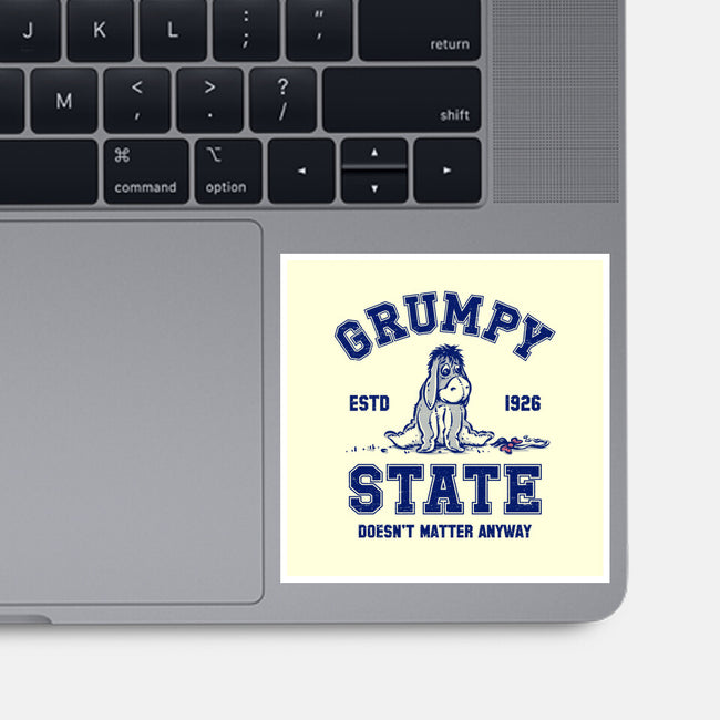 Grumpy State-None-Glossy-Sticker-kg07