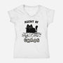 Chaos Cat-Womens-V-Neck-Tee-kg07