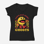 Game Mascot Ghost Eater-Womens-V-Neck-Tee-Studio Mootant