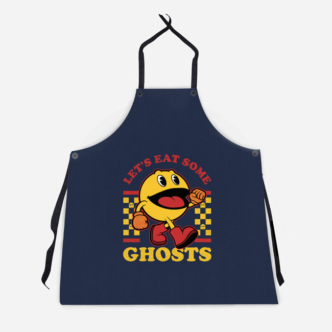 Game Mascot Ghost Eater-Unisex-Kitchen-Apron-Studio Mootant