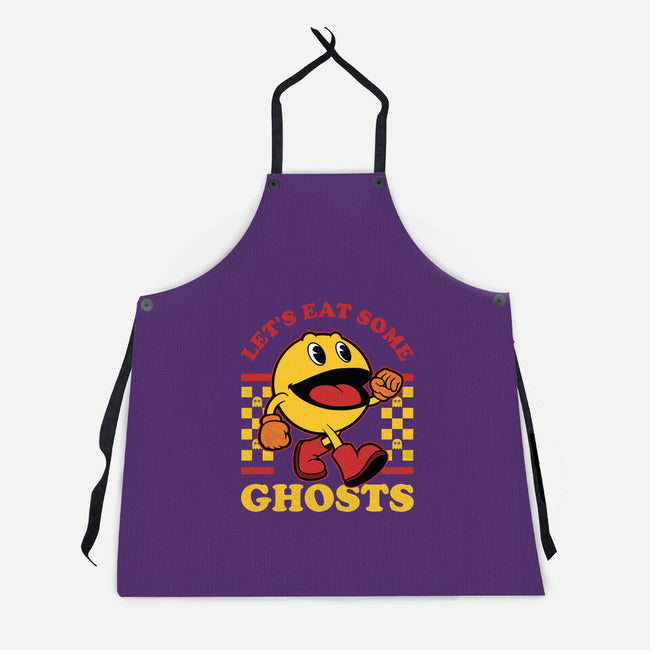 Game Mascot Ghost Eater-Unisex-Kitchen-Apron-Studio Mootant