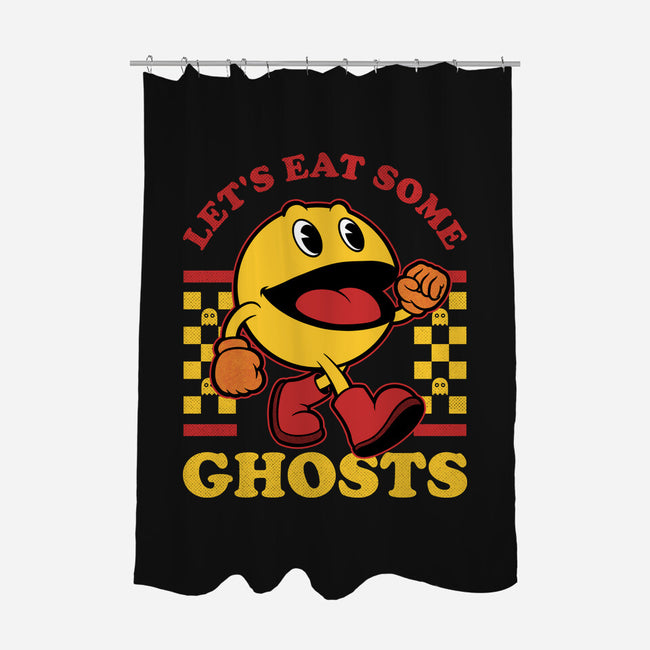 Game Mascot Ghost Eater-None-Polyester-Shower Curtain-Studio Mootant