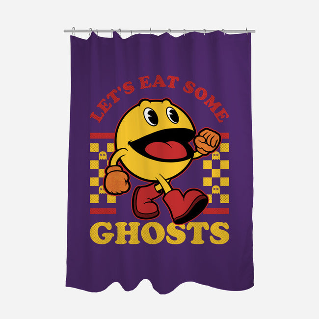 Game Mascot Ghost Eater-None-Polyester-Shower Curtain-Studio Mootant