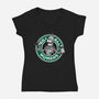 Robot Vs Humans-Womens-V-Neck-Tee-glitchygorilla