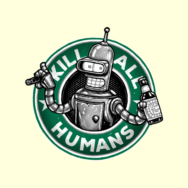Robot Vs Humans-None-Polyester-Shower Curtain-glitchygorilla