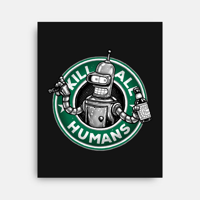 Robot Vs Humans-None-Stretched-Canvas-glitchygorilla