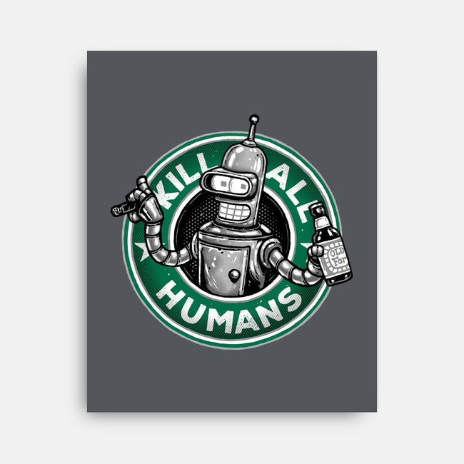 Robot Vs Humans-None-Stretched-Canvas-glitchygorilla