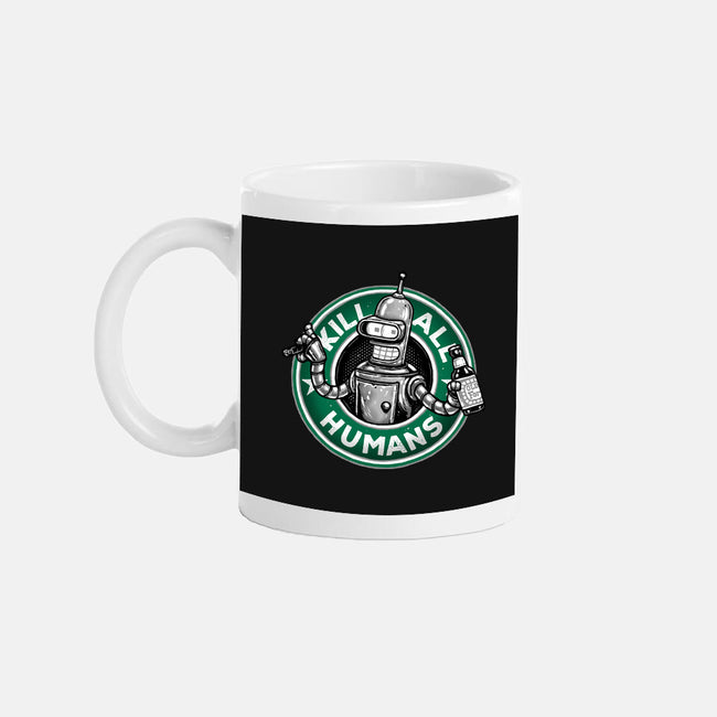 Robot Vs Humans-None-Mug-Drinkware-glitchygorilla