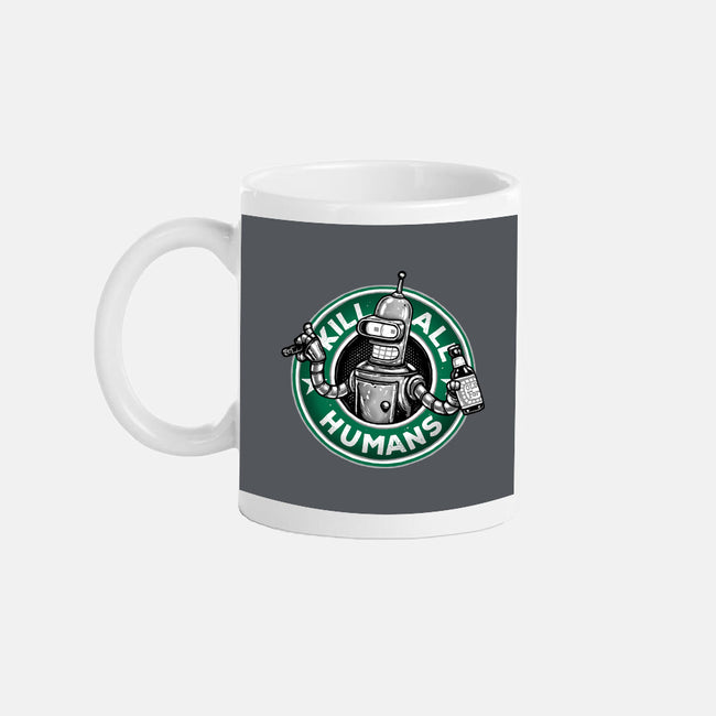 Robot Vs Humans-None-Mug-Drinkware-glitchygorilla