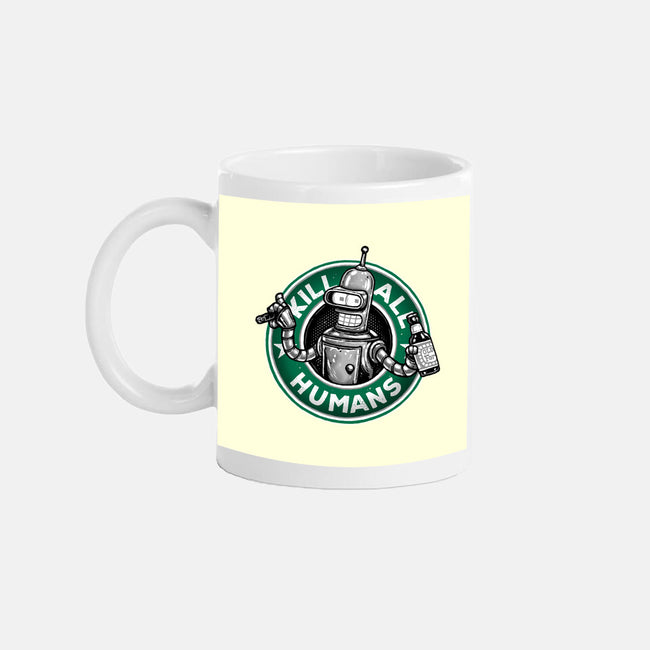 Robot Vs Humans-None-Mug-Drinkware-glitchygorilla