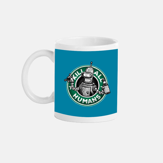 Robot Vs Humans-None-Mug-Drinkware-glitchygorilla