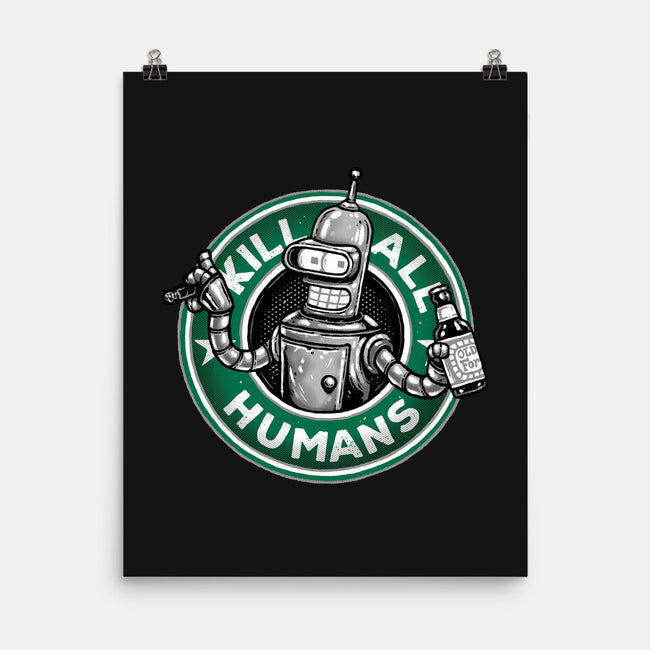 Robot Vs Humans-None-Matte-Poster-glitchygorilla