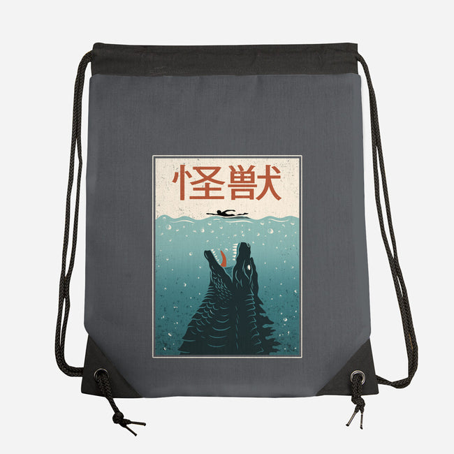 Kaiju Ocean Attack-None-Drawstring-Bag-erion_designs