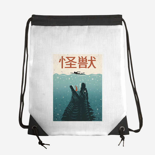 Kaiju Ocean Attack-None-Drawstring-Bag-erion_designs