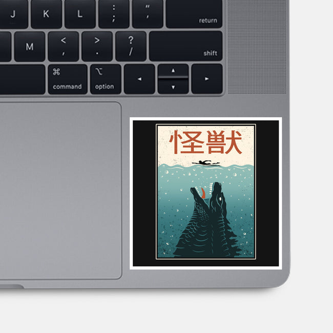 Kaiju Ocean Attack-None-Glossy-Sticker-erion_designs