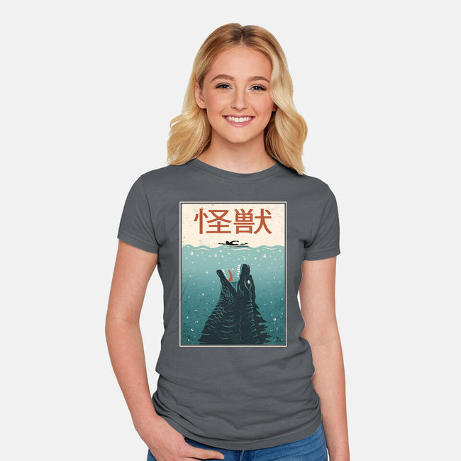 Kaiju Ocean Attack-Womens-Fitted-Tee-erion_designs
