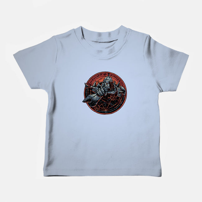 Soul Made Of Steel-Baby-Basic-Tee-glitchygorilla