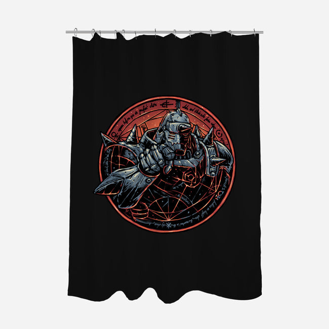Soul Made Of Steel-None-Polyester-Shower Curtain-glitchygorilla