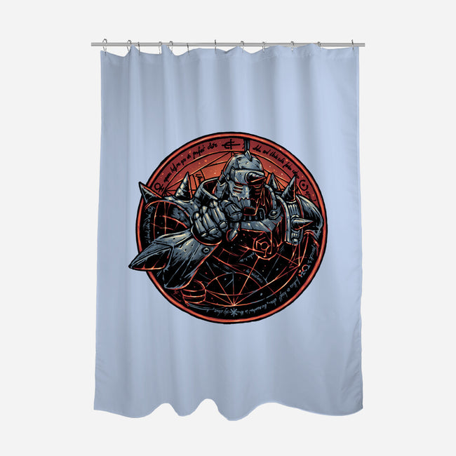 Soul Made Of Steel-None-Polyester-Shower Curtain-glitchygorilla