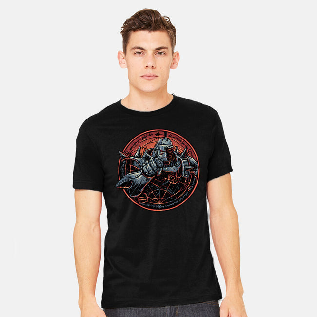 Soul Made Of Steel-Mens-Heavyweight-Tee-glitchygorilla