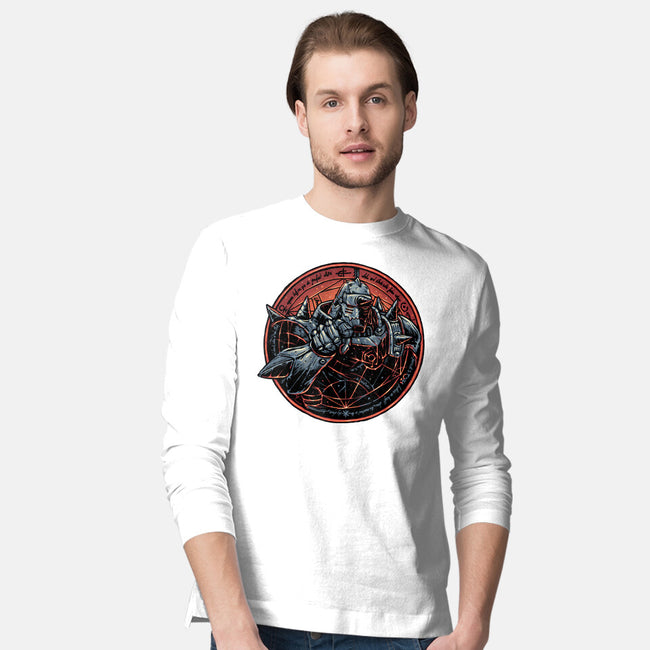 Soul Made Of Steel-Mens-Long Sleeved-Tee-glitchygorilla