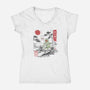 It’s Not Easy Being Zen-Womens-V-Neck-Tee-NMdesign