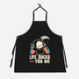 Life Sucks Then You Die-Unisex-Kitchen-Apron-koalastudio