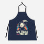 Life Sucks Then You Die-Unisex-Kitchen-Apron-koalastudio