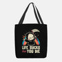 Life Sucks Then You Die-None-Basic Tote-Bag-koalastudio